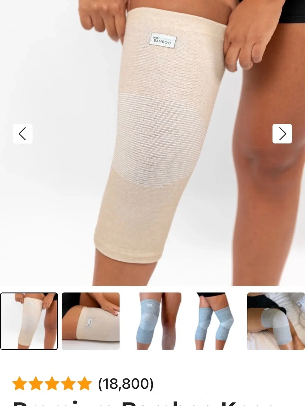onecompress Bamboo Premium Natural Healing Sleeves— Cream - Picture 3 of 4